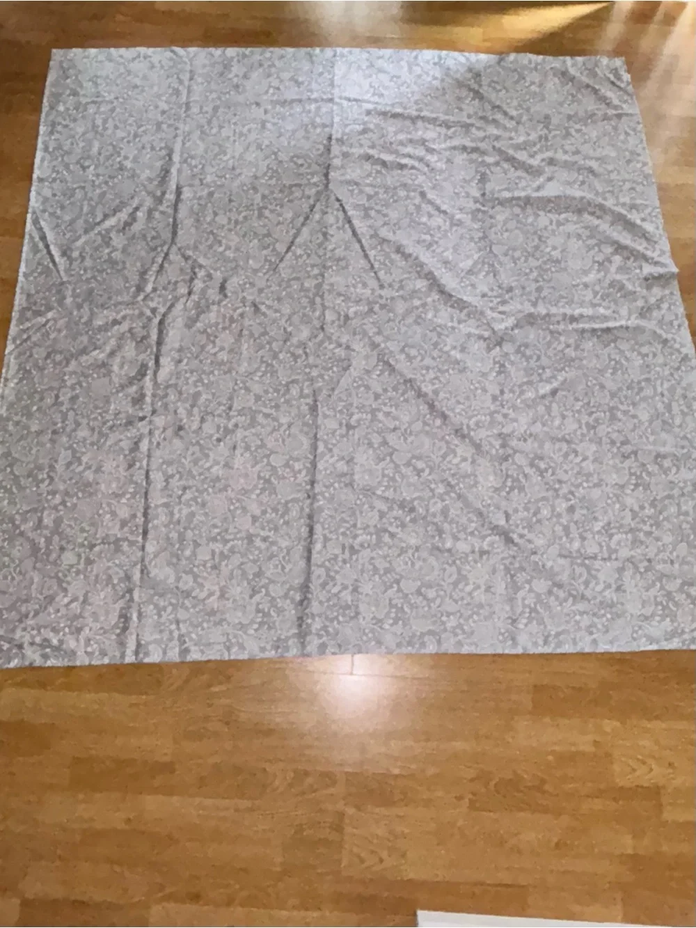Light Gray Floral Shower Curtain